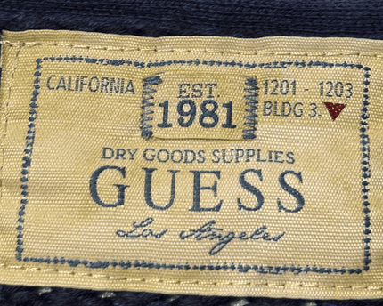 Guess Los Angeles Navy & Olive Dip-Dye Textured Knit Sweater