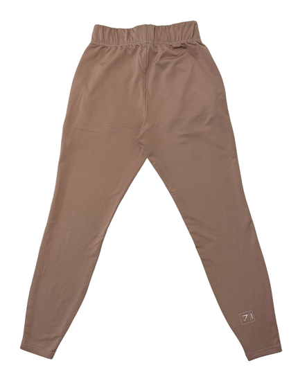 Gymshark Taupe/Dusty Rose White Piping Retro Joggers