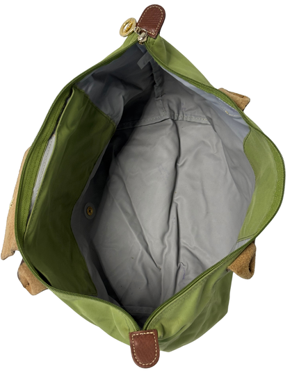 Longchamp Le Pliage Original Medium Apple Green Nylon Shoulder Bag