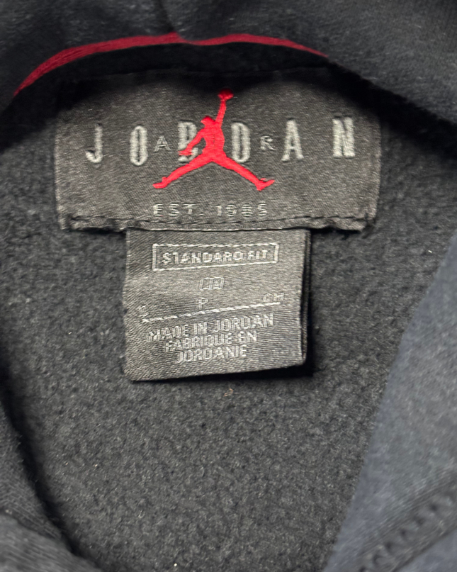 Jordan Black Standard Fit with White Jumpman Logo Pullover Hoodie