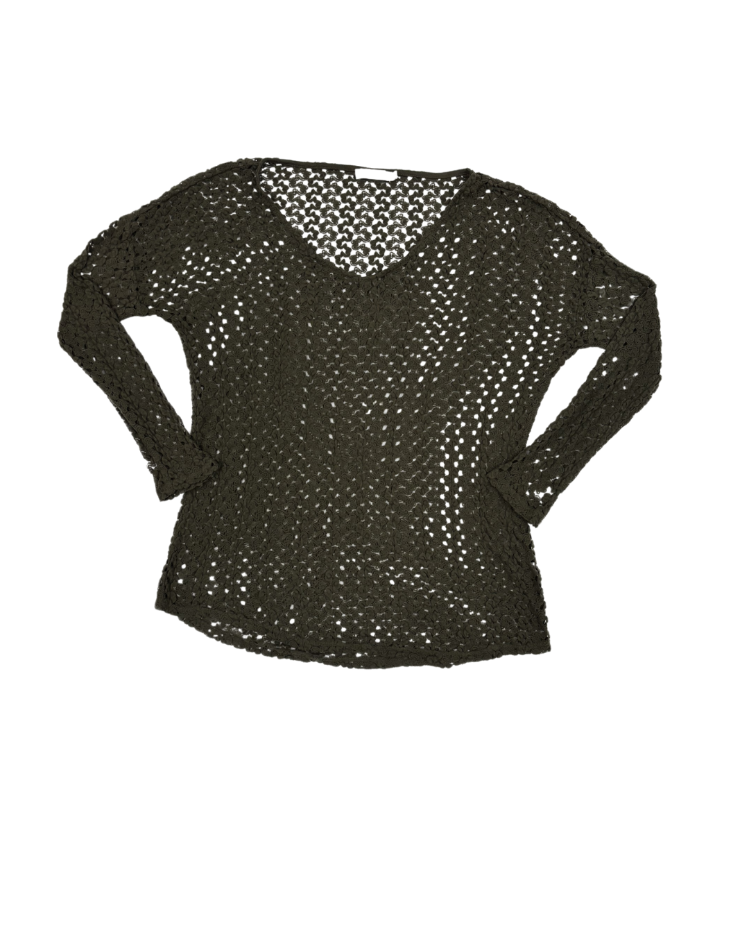 Ricki’s Olive Green Crochet Long Sleeve Top - M