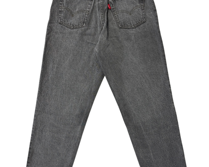 Levi’s 901 High-Waist Tapered Gray Acid Wash Denim Jeans