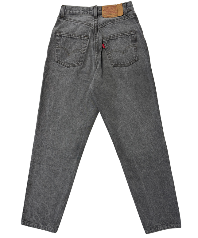Levi’s 901 High-Waist Tapered Gray Acid Wash Denim Jeans