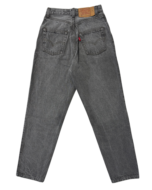 Levi’s 901 High-Waist Tapered Gray Acid Wash Denim Jeans