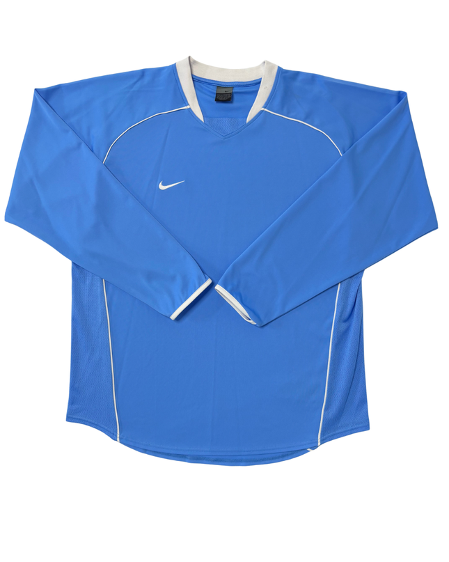 Vintage Nike Blue & White Long Sleeve Training Jersey