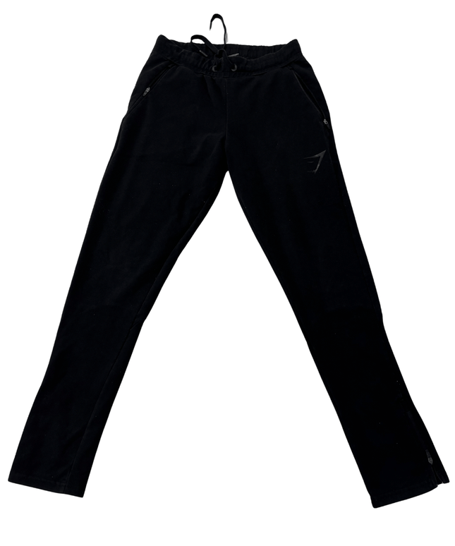 Gymshark Black Tapered Fit with Ankle Zips Joggers