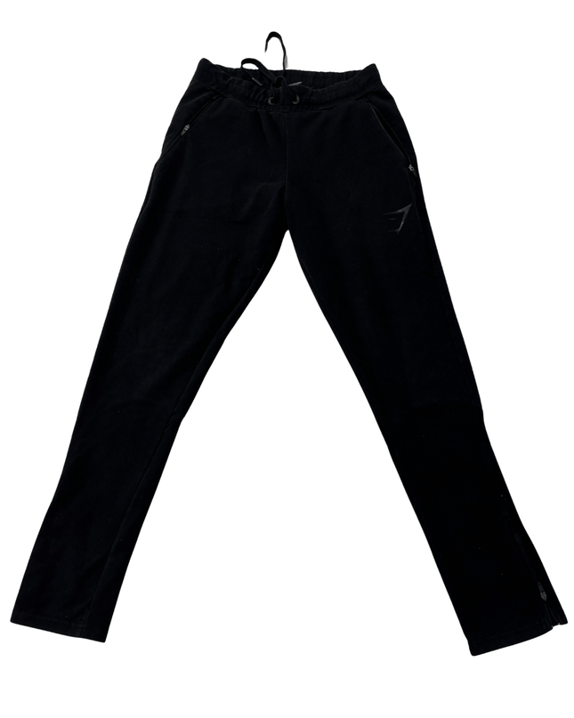Gymshark Black Tapered Fit with Ankle Zips Joggers