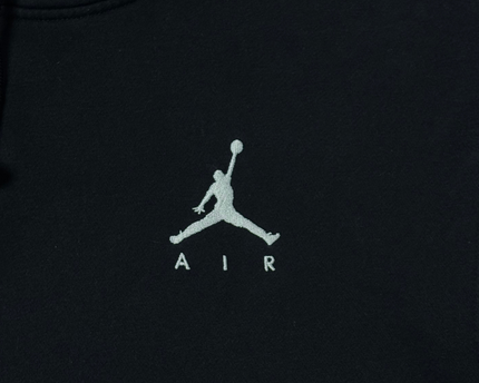 Jordan Black Standard Fit with White Jumpman Logo Pullover Hoodie