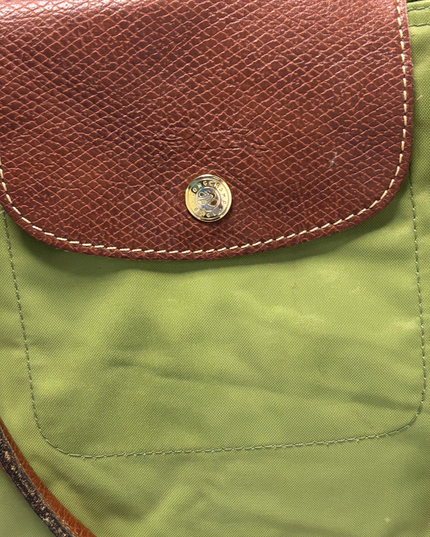 Longchamp Le Pliage Original Medium Apple Green Nylon Shoulder Bag