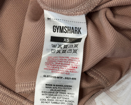 Gymshark Taupe/Dusty Rose White Piping Retro Joggers