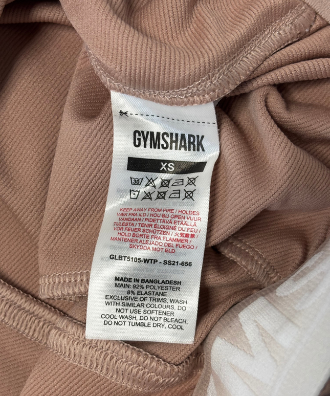 Gymshark Taupe/Dusty Rose White Piping Retro Joggers