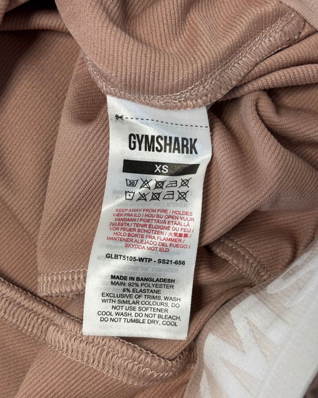 Gymshark Taupe/Dusty Rose White Piping Retro Joggers