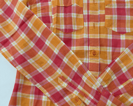 Aeropostale Neon Pink & Orange Long Sleeve Button Down Shirt.