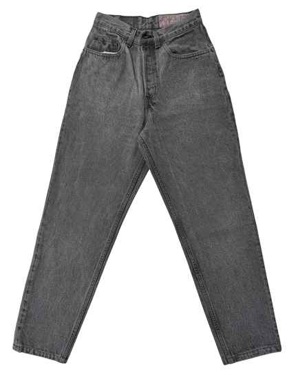 Levi’s 901 High-Waist Tapered Gray Acid Wash Denim Jeans
