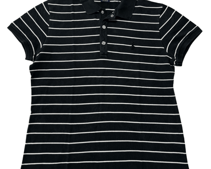 Ralph Lauren Golf Classic Fit Striped Black & White Polo Shirt