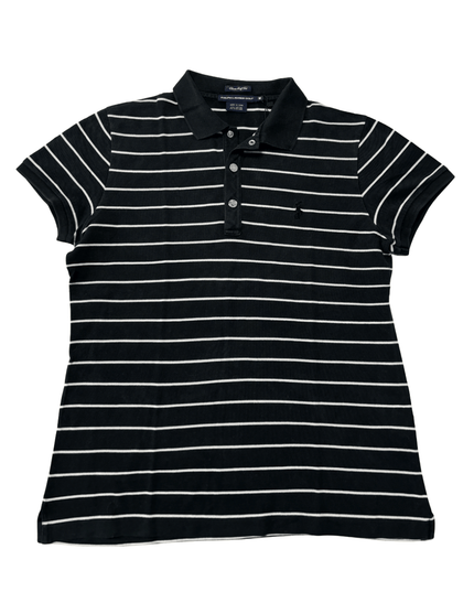 Ralph Lauren Golf Classic Fit Striped Black & White Polo Shirt