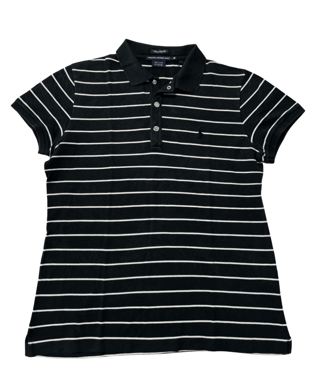 Ralph Lauren Golf Classic Fit Striped Black & White Polo Shirt