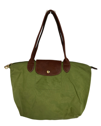 Longchamp Le Pliage Original Medium Apple Green Nylon Shoulder Bag
