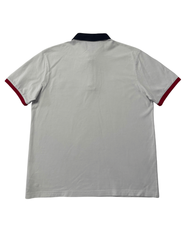 Lacoste Slim Fit Zippered Light Grey with Navy & Red Accents Polo Shirt