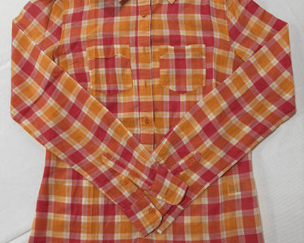 Aeropostale Neon Pink & Orange Long Sleeve Button Down Shirt.