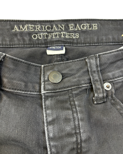 American Eagle Black Distressed Denim Skirt - M