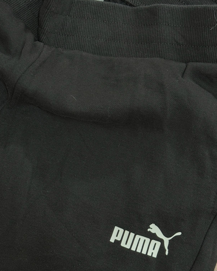 Puma Black Trouser White Logo - (Women M | Men XS)