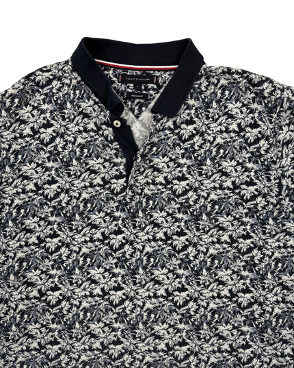Tommy Hilfiger Palm Tree Print Navy & White Polo Shirt - M