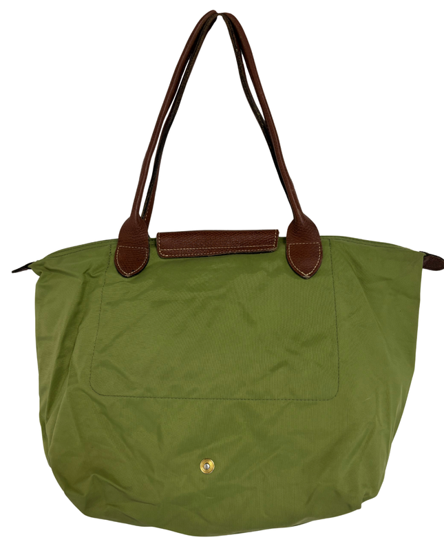 Longchamp Le Pliage Original Medium Apple Green Nylon Shoulder Bag