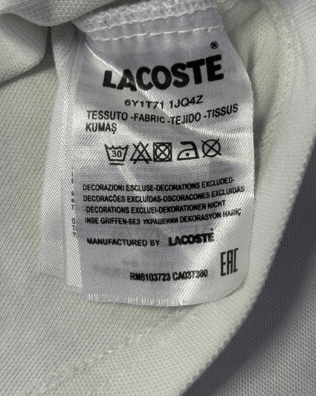 Lacoste Slim Fit Zippered Light Grey with Navy & Red Accents Polo Shirt