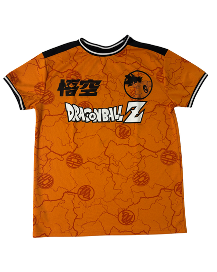 Dragon Ball Z Goku All-Over Print Orange Graphic T-Shirt - M