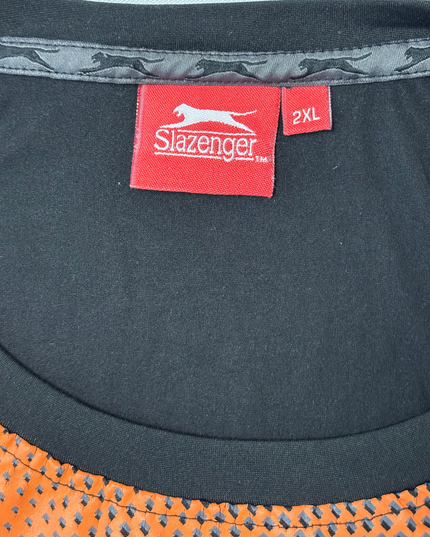 Slazenger Active Black & Orange Graphic Training T-Shirt