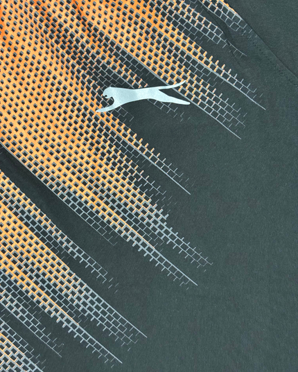 Slazenger Active Black & Orange Graphic Training T-Shirt
