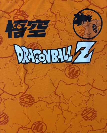 Dragon Ball Z Goku All-Over Print Orange Graphic T-Shirt - M