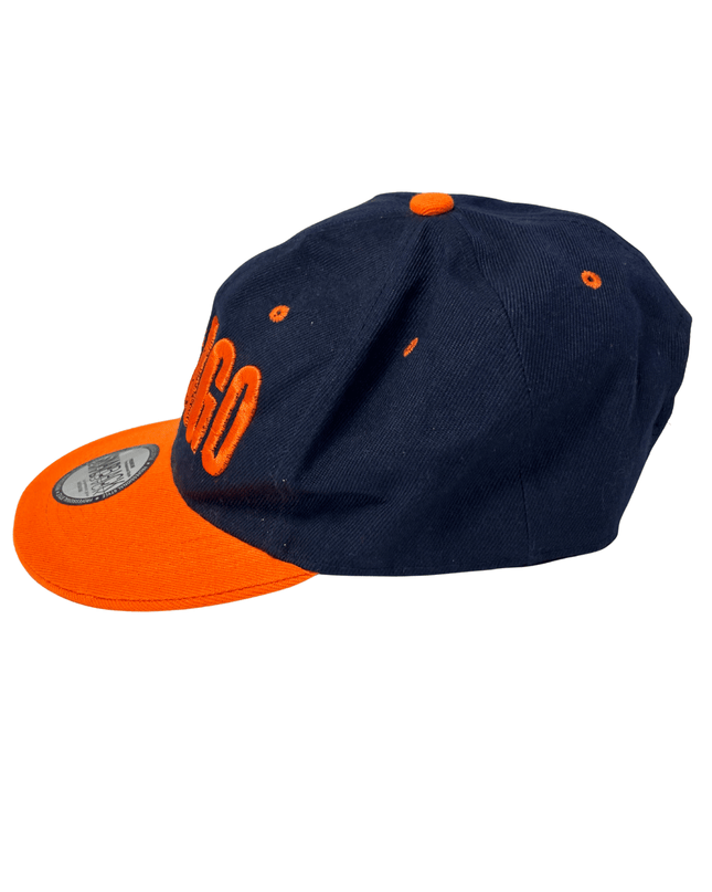Snapback Chicago Navy & Orange Flat Brim Cap