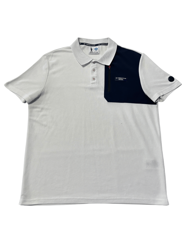 Prada North Sails 36th America's Cup White/Navy Technical Polo Shirt