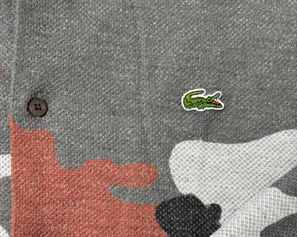 Lacoste Slim Fit Grey & Rust Camo Pattern Shirt