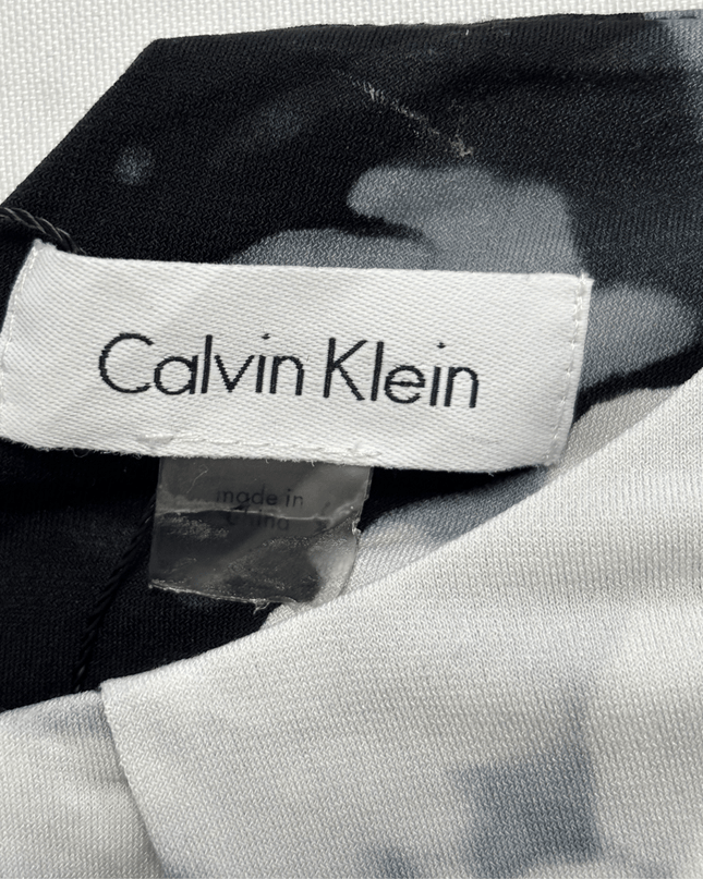 Calvin Klein Monochrome Floral Sleeveless Blouse Top