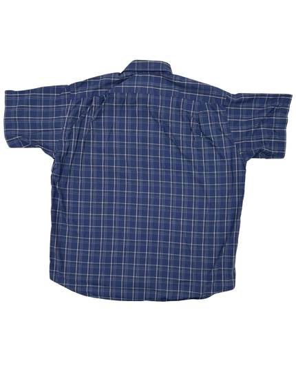 Lacoste Blue Plaid Short Sleeve Shirt - XXL