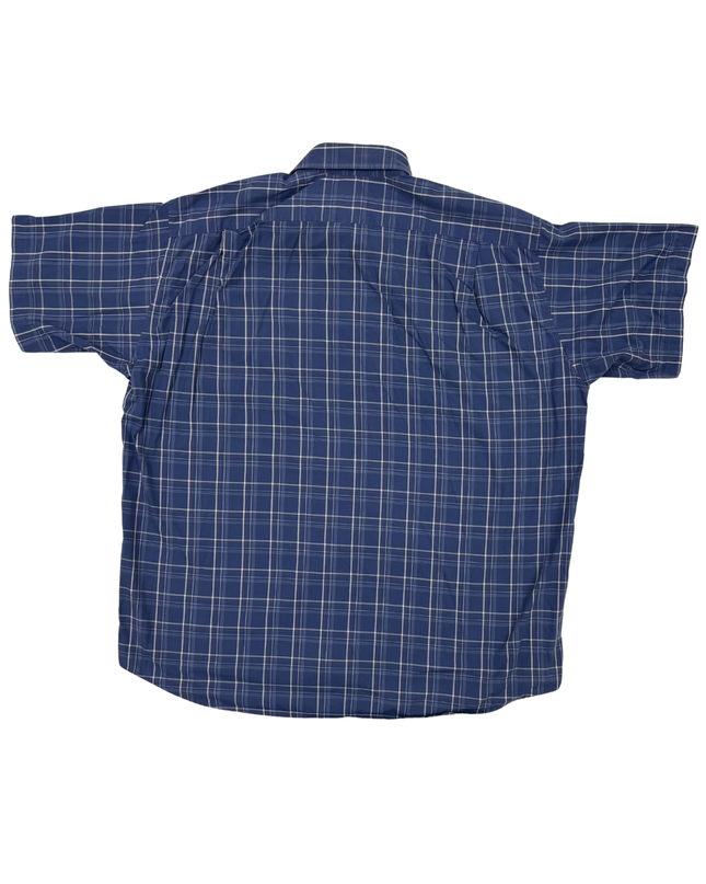 Lacoste Blue Plaid Short Sleeve Shirt - XXL