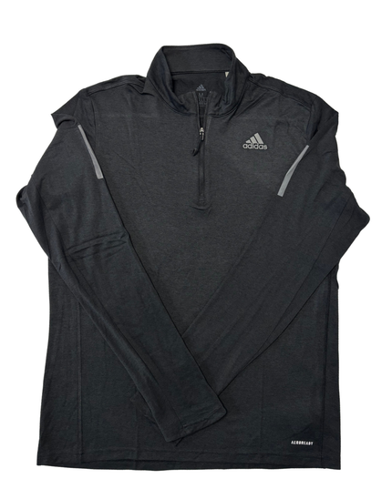 Adidas AEROREADY Quarter-Zip Dark Gray Training Pullover - S