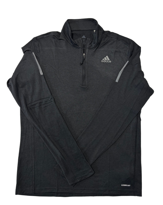 Adidas AEROREADY Quarter-Zip Dark Gray Training Pullover - S