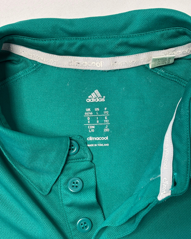 Adidas Climacool England Green/Navy Cricket Team Polo Shirt