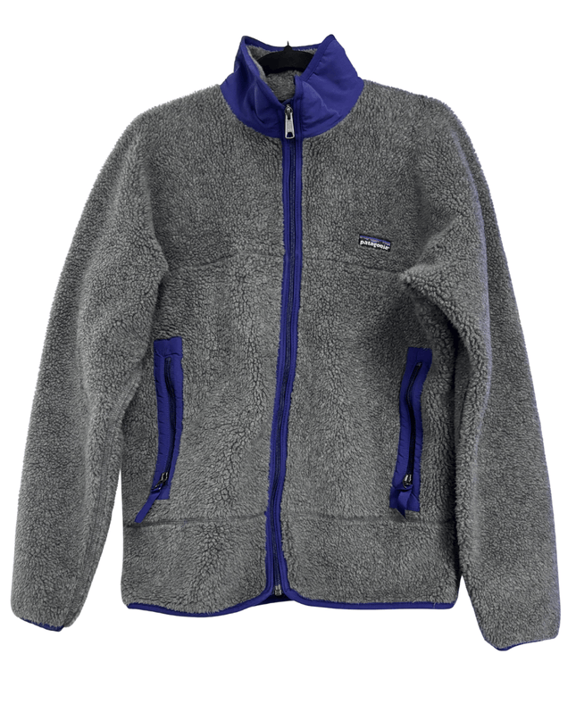 Patagonia Grey Retro-X Deep Pile Fleece Zip-Up Jacket