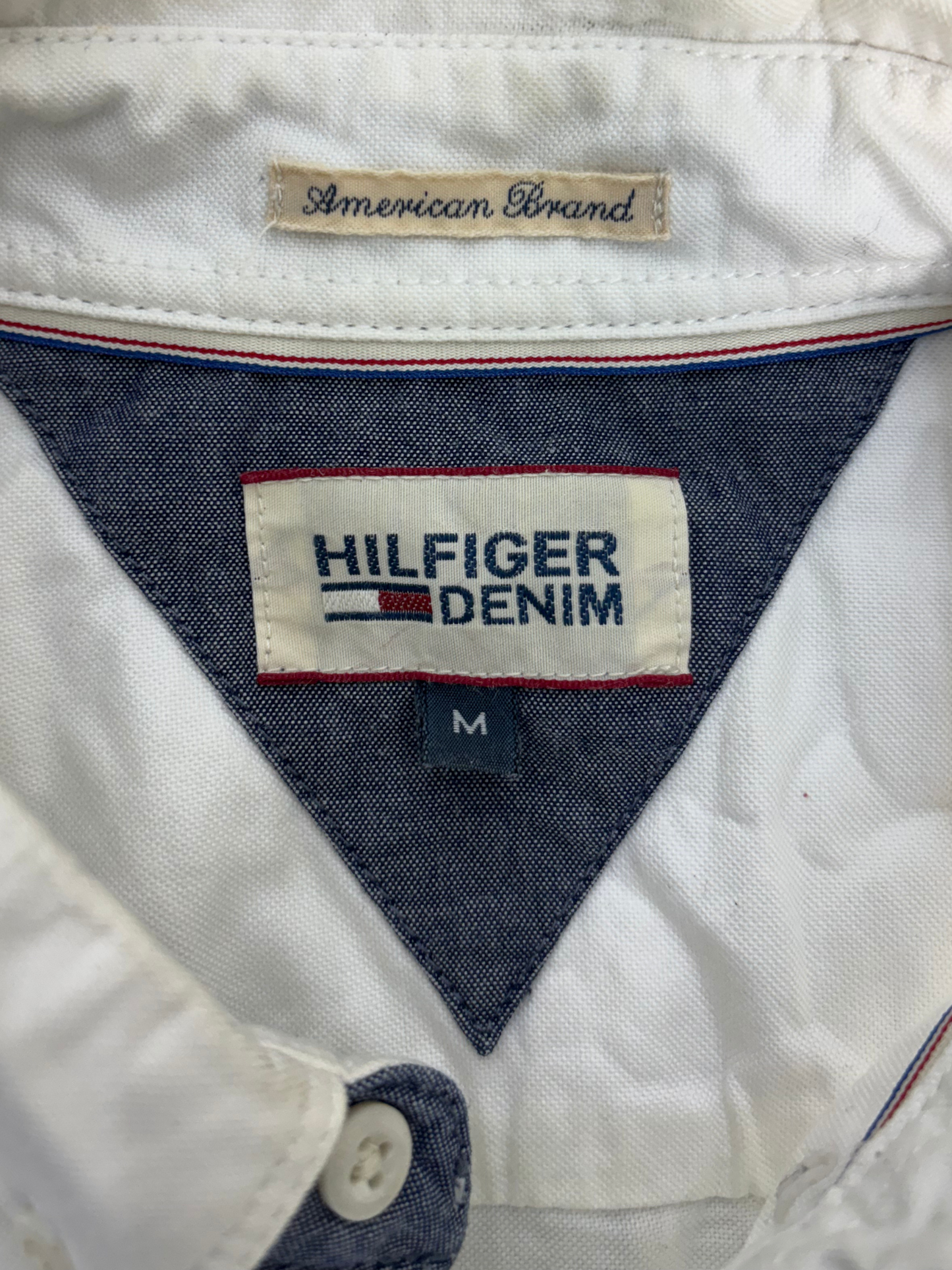 Hilfiger Denim White Long Sleeve Oxford Shirt - M