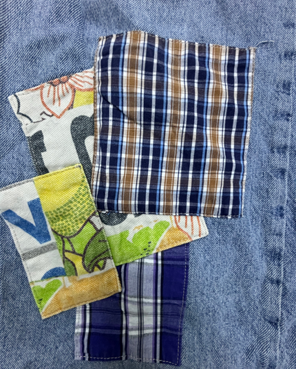 Wide Leg Multi Patch Jeans - XS | Waist 24