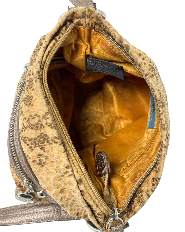 Kathy Van Zeeland Y2K Snakeskin Crossbody Bag