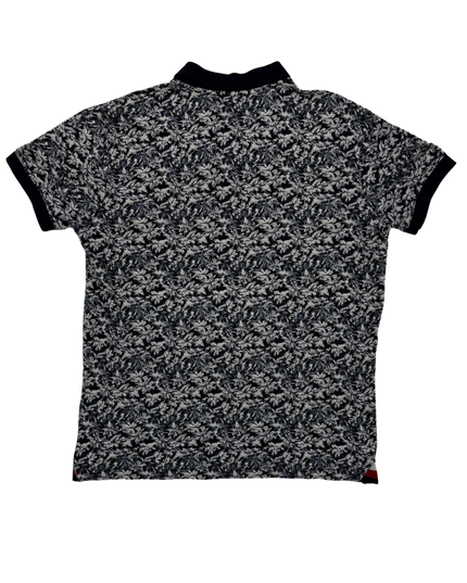 Tommy Hilfiger Palm Tree Print Navy & White Polo Shirt - M