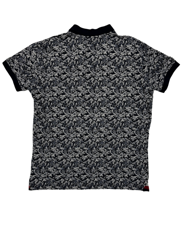 Tommy Hilfiger Palm Tree Print Navy & White Polo Shirt - M
