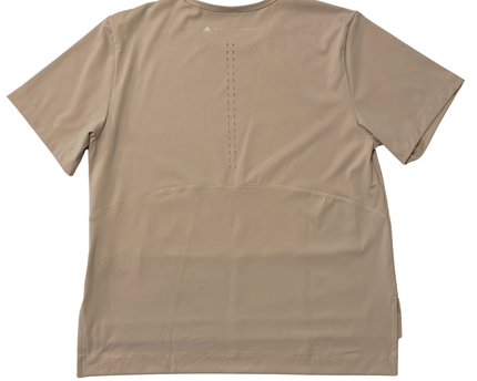 Adidas by Stella McCartney Taupe Performance T-Shirt Laser Cut Vents