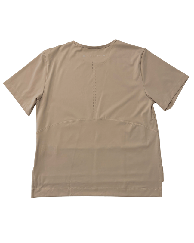 Adidas by Stella McCartney Taupe Performance T-Shirt Laser Cut Vents